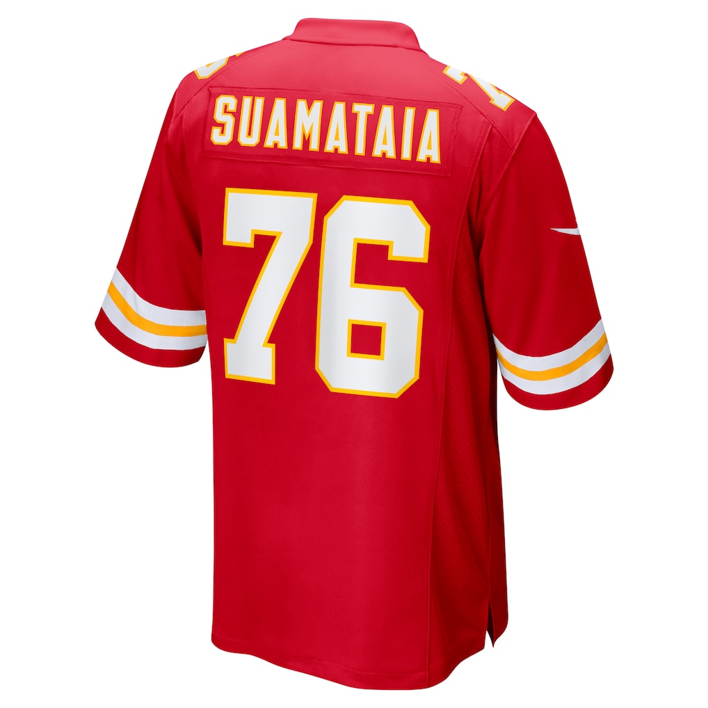 Kdoa KC.Chiefs #76 Kingsley Suamataia Red Game Jersey