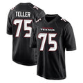 H.Texans #75 Wyatt Teller Player Carbon Black Fashion Home Game Kdoa Stitched Jerseys