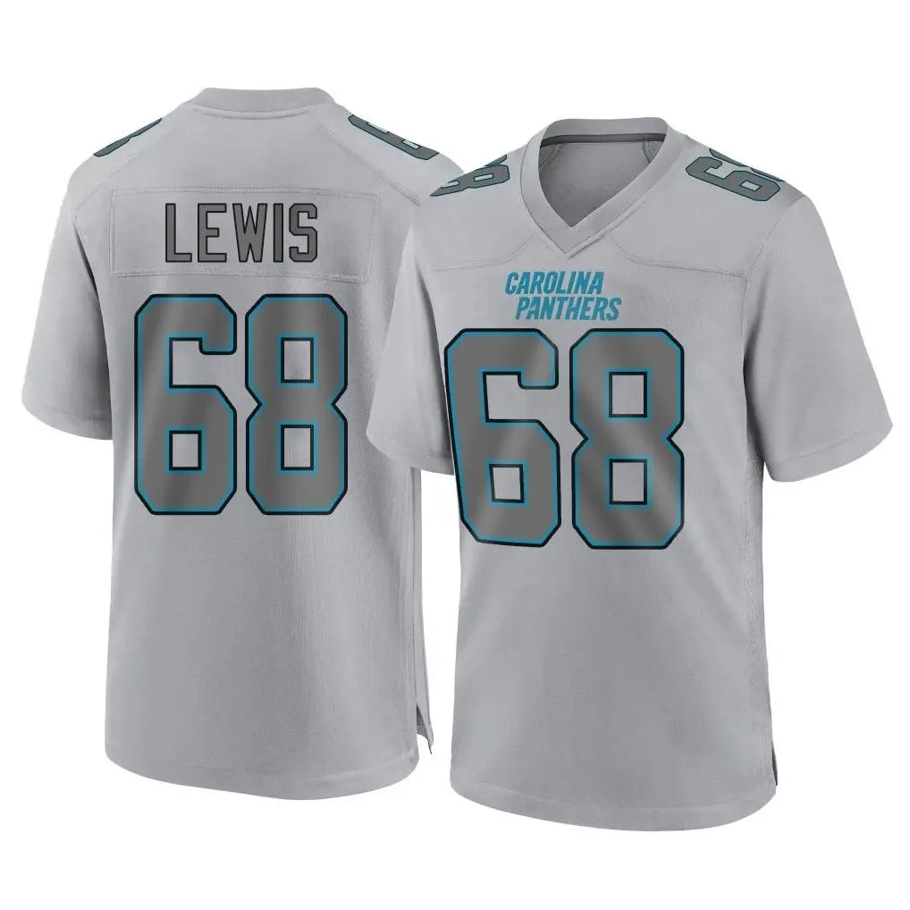 C.Panthers #68 Damien Lewis Player Gray Atmosphere Fashion Game Kdoa Stitched Jerseys