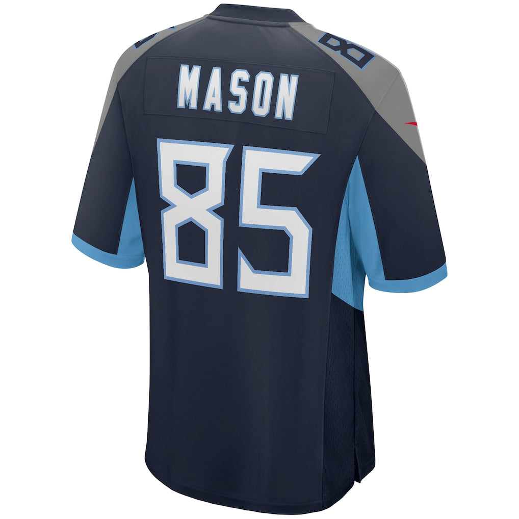 Kdoa T.Titans #85 Derrick Mason Navy Game Retired Player Jersey