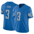 D.Lions #3 Jack Fox Player Blue Vapor F.U.S.E. Limited Home Game Kdoa Stitched Jerseys