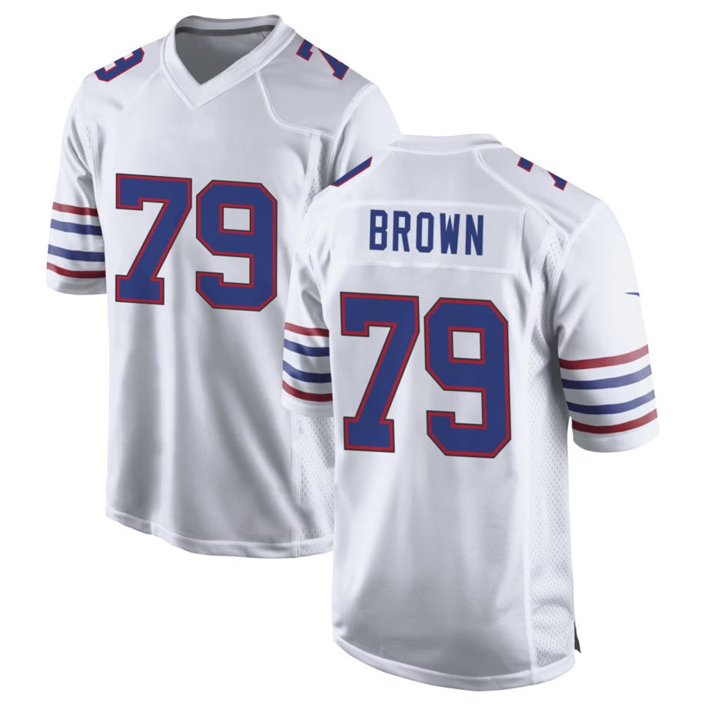 B.Bills #79 Spencer Brown Player White Alternate Game Kdoa Stitched Jerseys