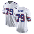 B.Bills #79 Spencer Brown Player White Alternate Game Kdoa Stitched Jerseys
