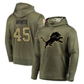 D.Lions #45 Devin White Player Olive Salute to Service Pullover Hoodies Home Game Kdoa Stitched Jerseys