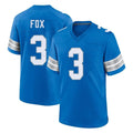 D.Lions #3 Jack Fox Player Blue Alternate Home Game Kdoa Stitched Jerseys