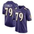 B.Ravens #79 Ronnie Stanley Player Purple Game Home Kdoa Stitched Jerseys