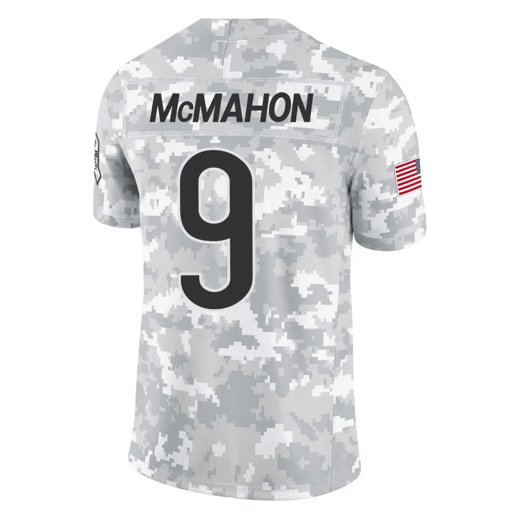C.Bears #9 Jim McMahon Player Arctic Camo Salute to Service Limited Kdoa Stitched Jerseys