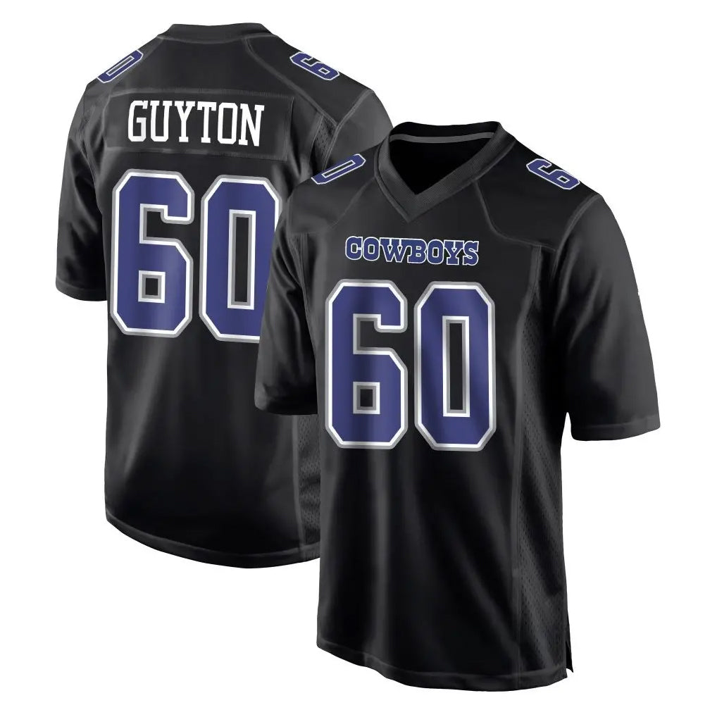 D.Cowboys #60 Tyler Guyton Player Carbon Black Fashion Home Game Xdoa Stitched Jerseys