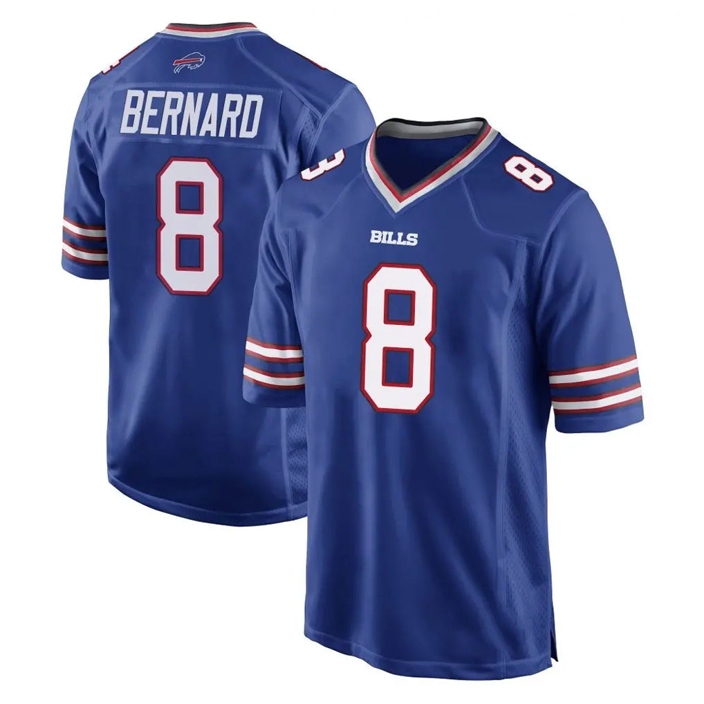 B.Bills #8 Terrel Bernard Player Royal Home Game Kdoa Stitched Jerseys