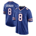B.Bills #8 Terrel Bernard Player Royal Home Game Kdoa Stitched Jerseys
