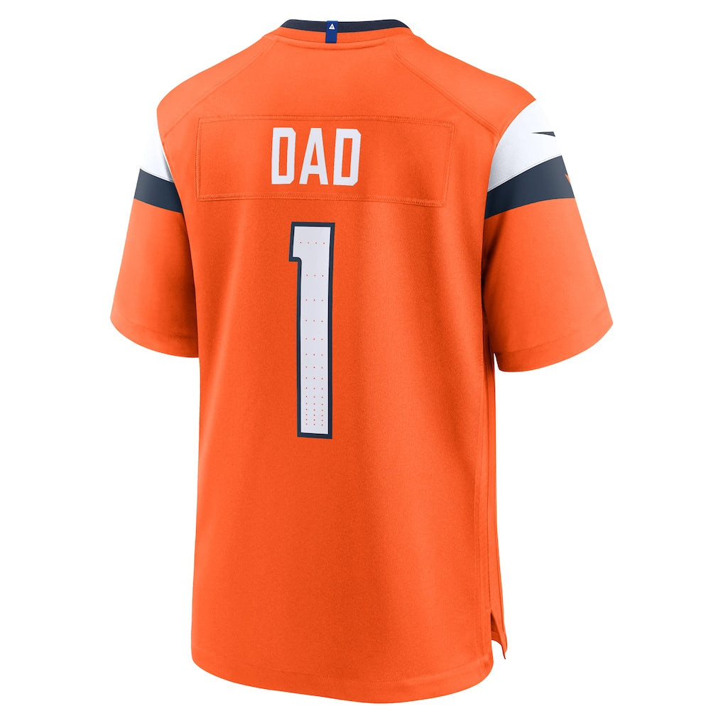 Kdoa D.Broncos #1 Dad Orange Game Jersey