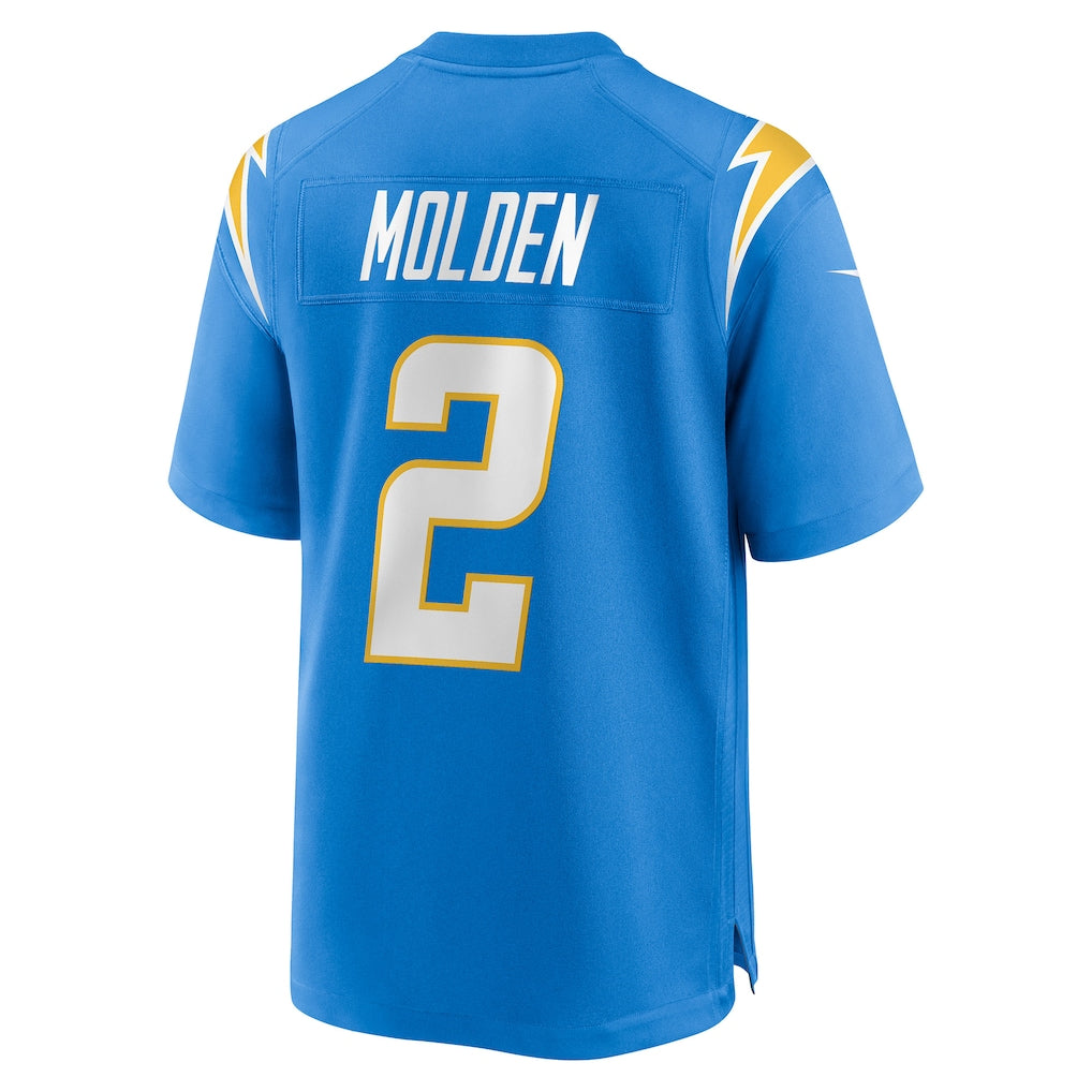 Kdoa LA.Chargers #2 Elijah Molden Powder Blue Team Game Jersey