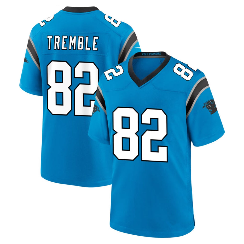 C.Panthers #82 Tommy Tremble Player Blue Home Game Kdoa Stitched Jerseys