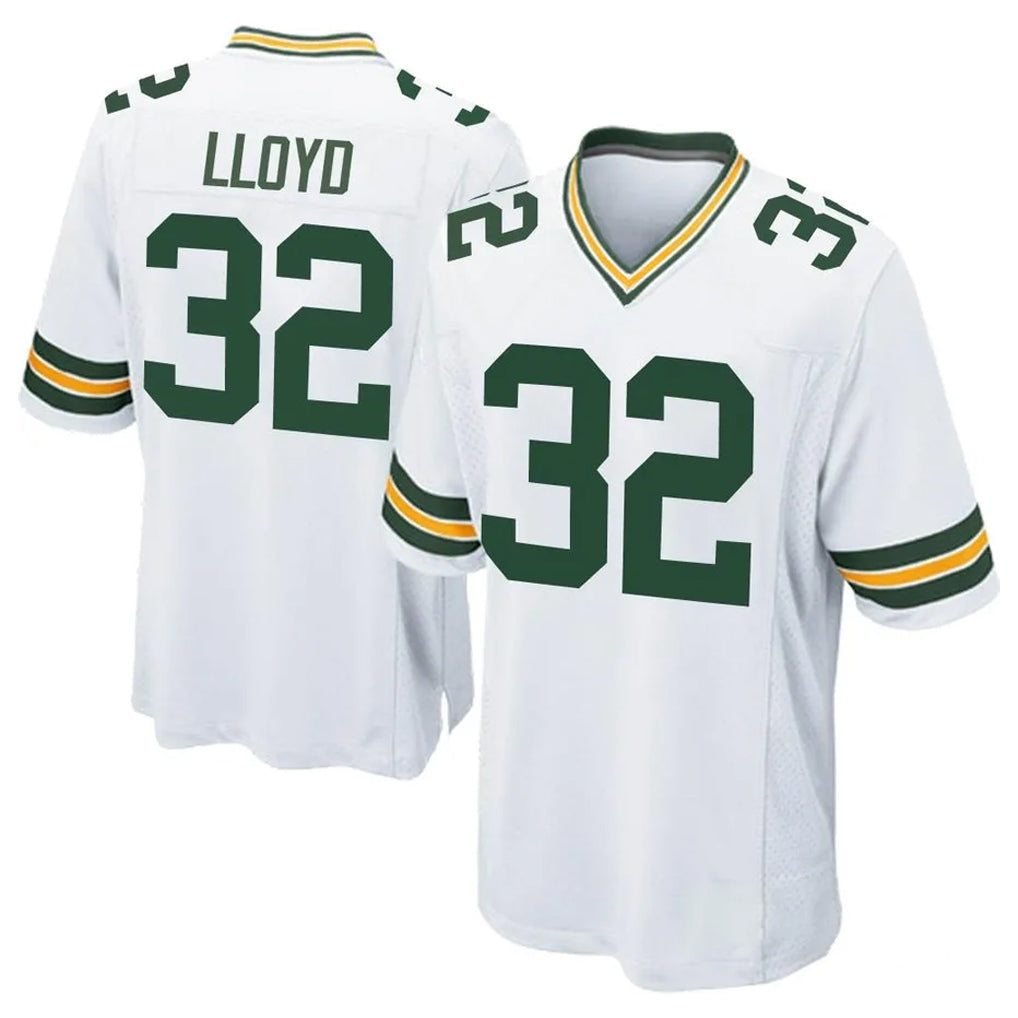 GB.Packers #32 MarShawn Lloyd Player White Home Game Kdoa Stitched Jerseys