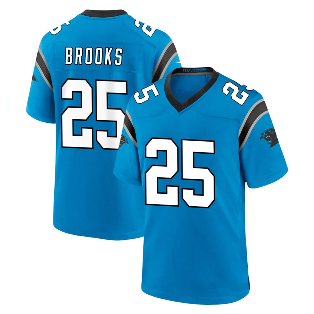 C.Panthers #25 Jonathon Brooks Player Blue Home Game Kdoa Stitched Jerseys