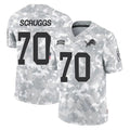 D.Lions #70 Juice Scruggs Player Arctic Camo Salute To Service Limited Kdoa Stitched Jerseys