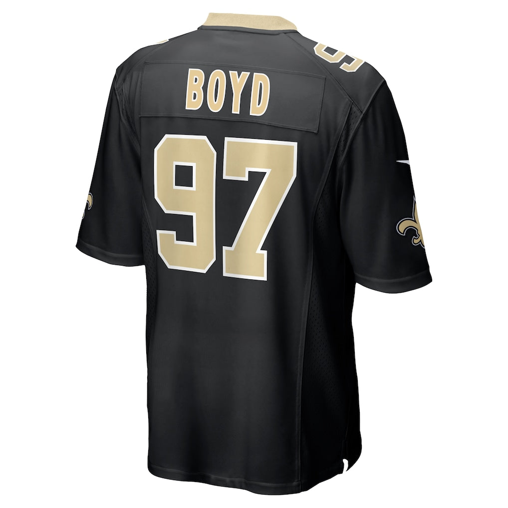 Kdoa NO.Saints #97 Khristian Boyd Black Game Jersey