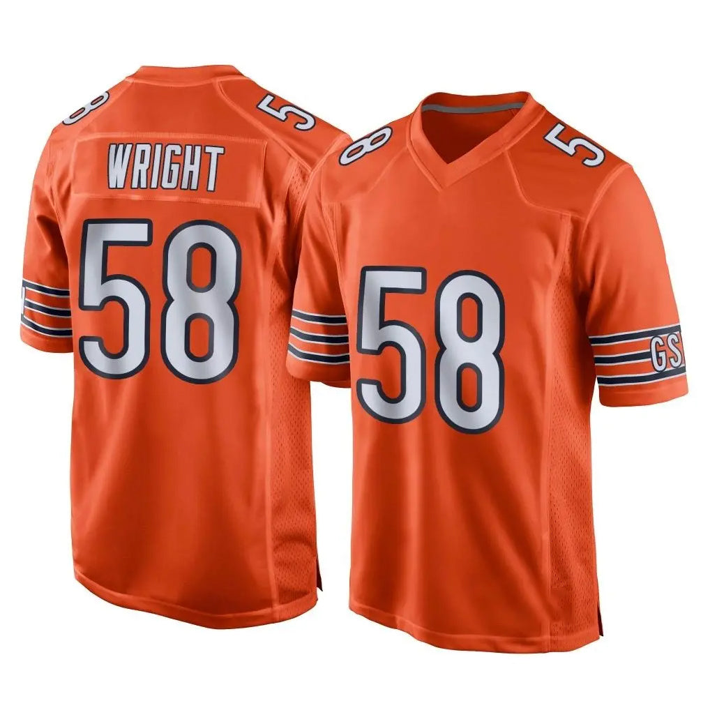 C.Bears #58 Darnell Wright Player Orange Home Game Kdoa Stitched Jerseys