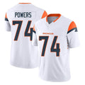 D.Broncos #74 Ben Powers Player White Limited Vapor F.U.S.E. Home Game Kdoa Stitched Jerseys