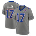 B.Bills #17 Josh Allen Player Gray Nickel City Home Game Kdoa Stitched Jerseys