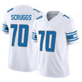 D.Lions #70 Juice Scruggs Player White Vapor F.U.S.E. Limited Home Game Kdoa Stitched Jerseys