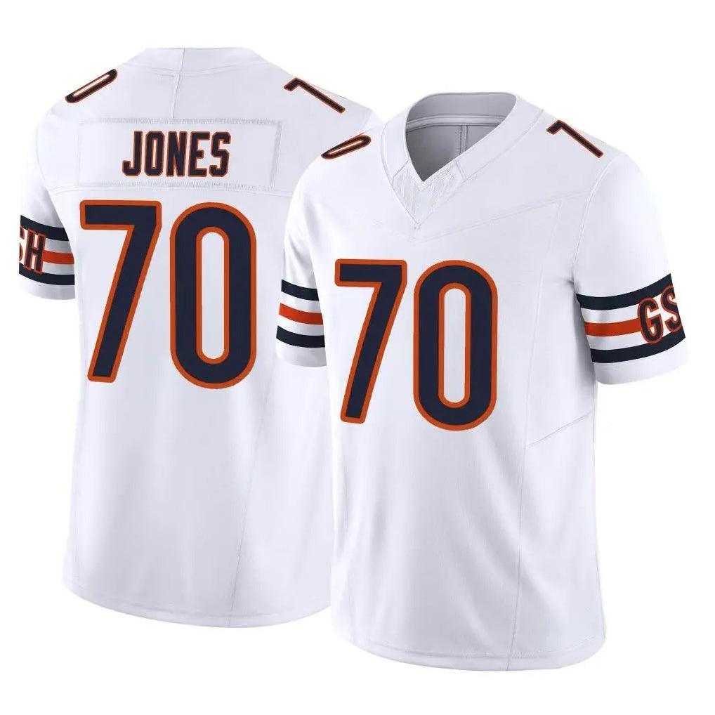 C.Bears #70 Braxton Jones Player White Vapor F.U.S.E. Limited Home Game Kdoa Stitched Jerseys