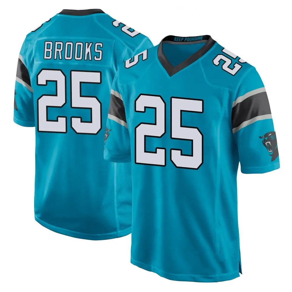 C.Panthers #25 Jonathon Brooks Player Blue Game Kdoa Stitched Jerseys