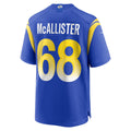 Kdoa LA.Rams #68 Mike McAllister Royal Home Game Jersey