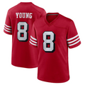 Kdoa #8 Steve Young Player SF.49ers Scarlet Alternate Game Stitched Jerseys
