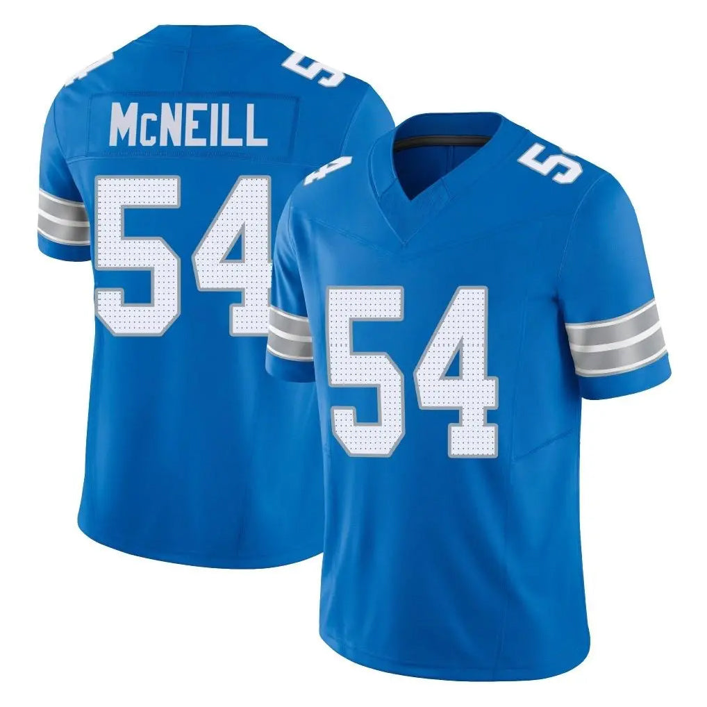 D.Lions #54 Alim McNeill Player Blue Limited Vapor F.U.S.E. Alternate Home Game Kdoa Stitched Jerseys