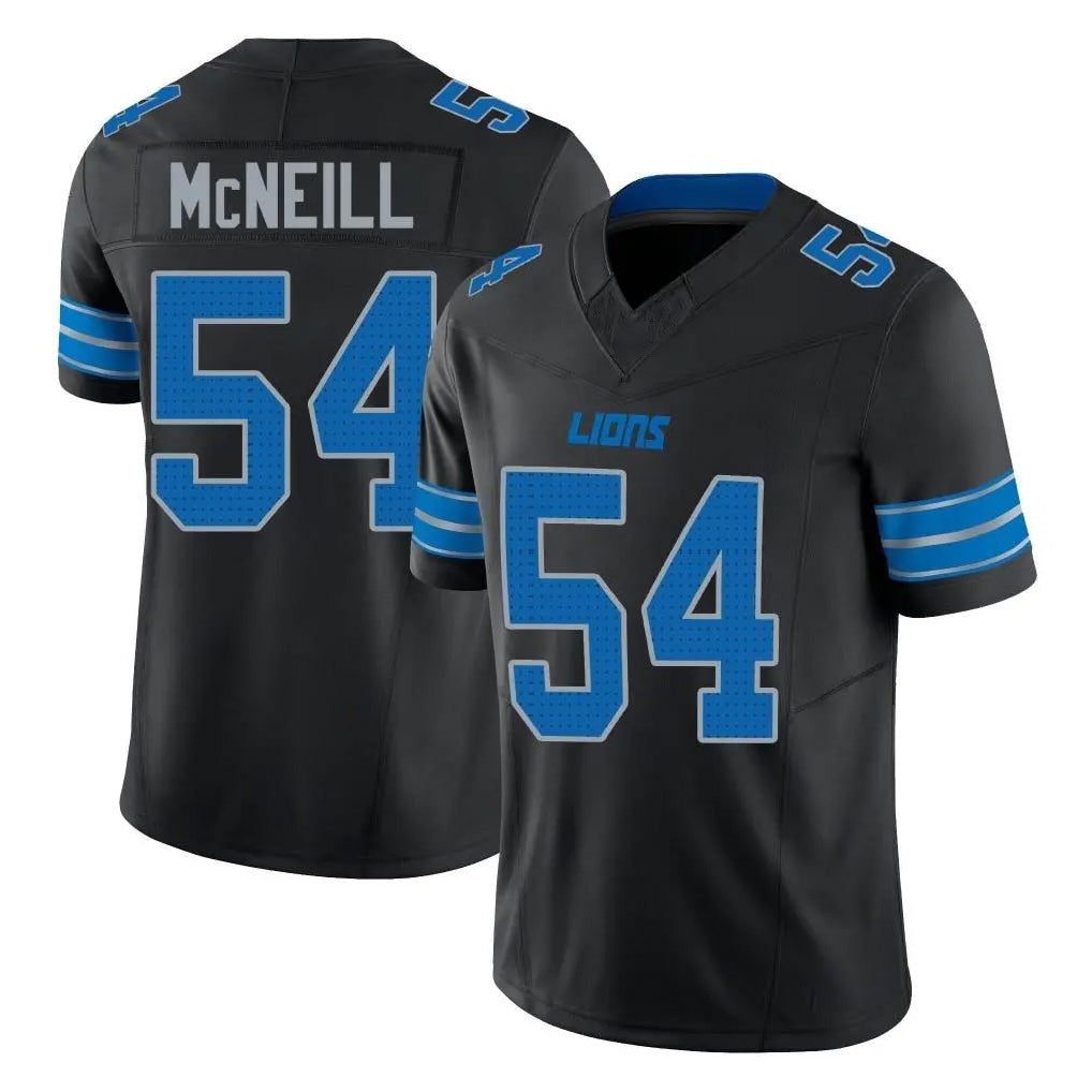 D.Lions #54 Alim McNeill Player Black Alternate Vapor F.U.S.E. Limited Home Game Kdoa Stitched Jerseys