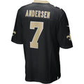 Kdoa NO.Saints #7 Morten Andersen Black Game Retired Player Jersey