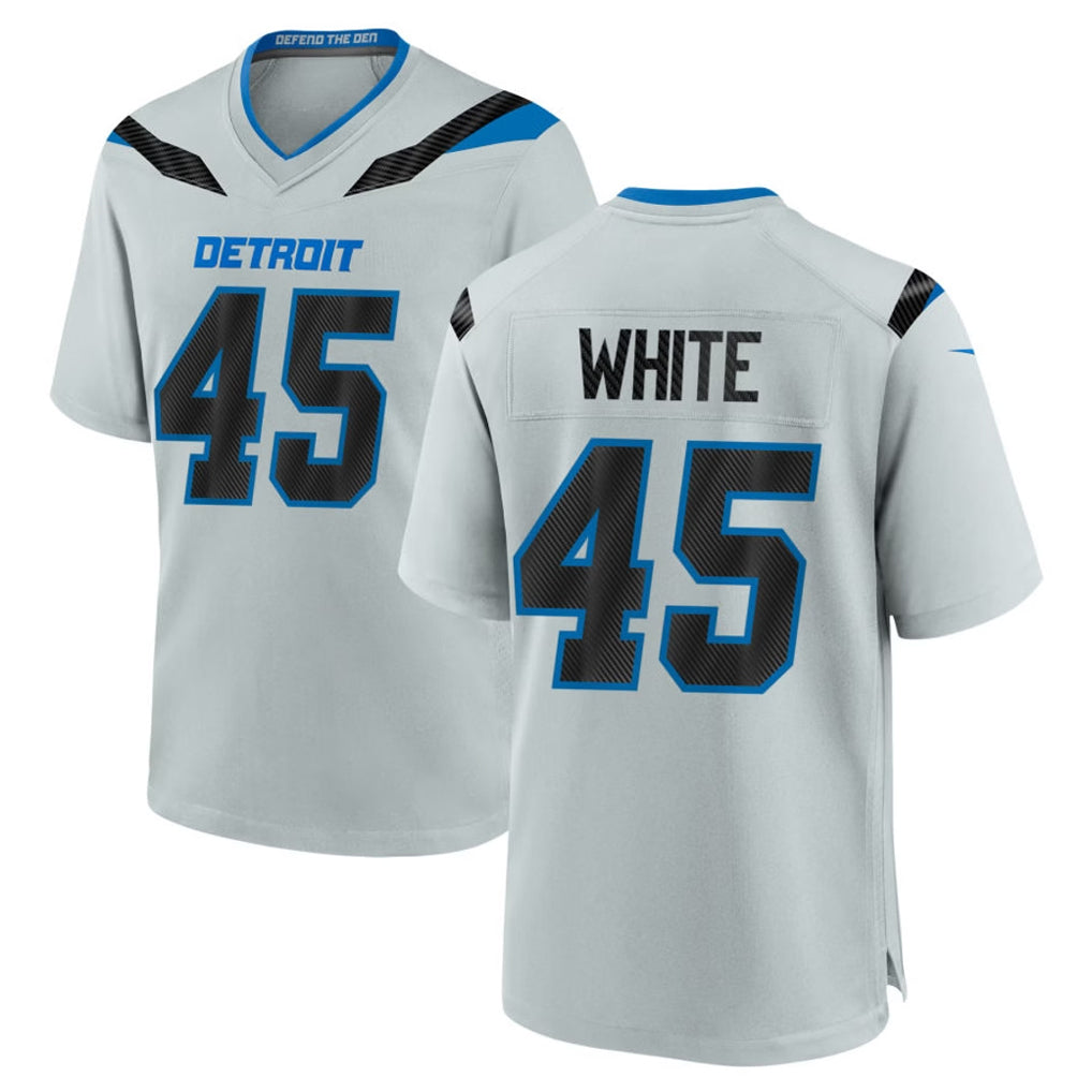 D.Lions #45 Devin White Player Silver 2026 Rivalries Collection Home Game Kdoa Stitched Jerseys