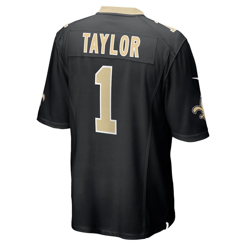 Kdoa NO.Saints #1 Alontae Taylor Black Team Game Jersey