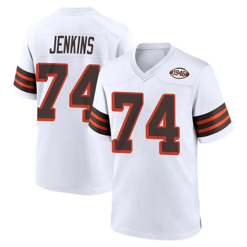 C.Browns #74 Elgton Jenkins Player White Alternate Home Game Kdoa Stitched Jerseys
