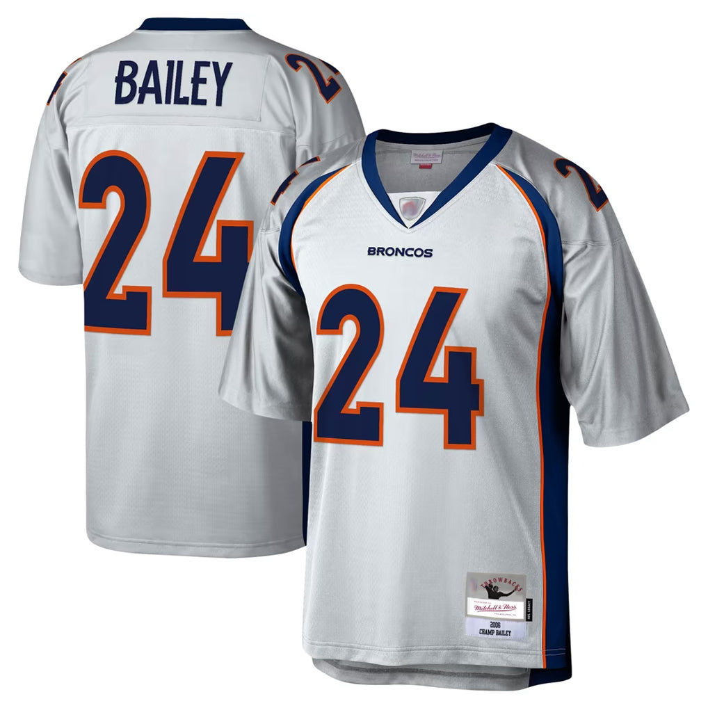 D.Broncos #24 Champ Bailey Player Platinum Mitchell & Ness 2006 Legacy Limited Game Kdoa Stitched Jerseys