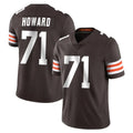C.Browns #71 Tytus Howard Player Brown Color Vapor Untouchable Limited Home Game Kdoa Stitched Jerseys