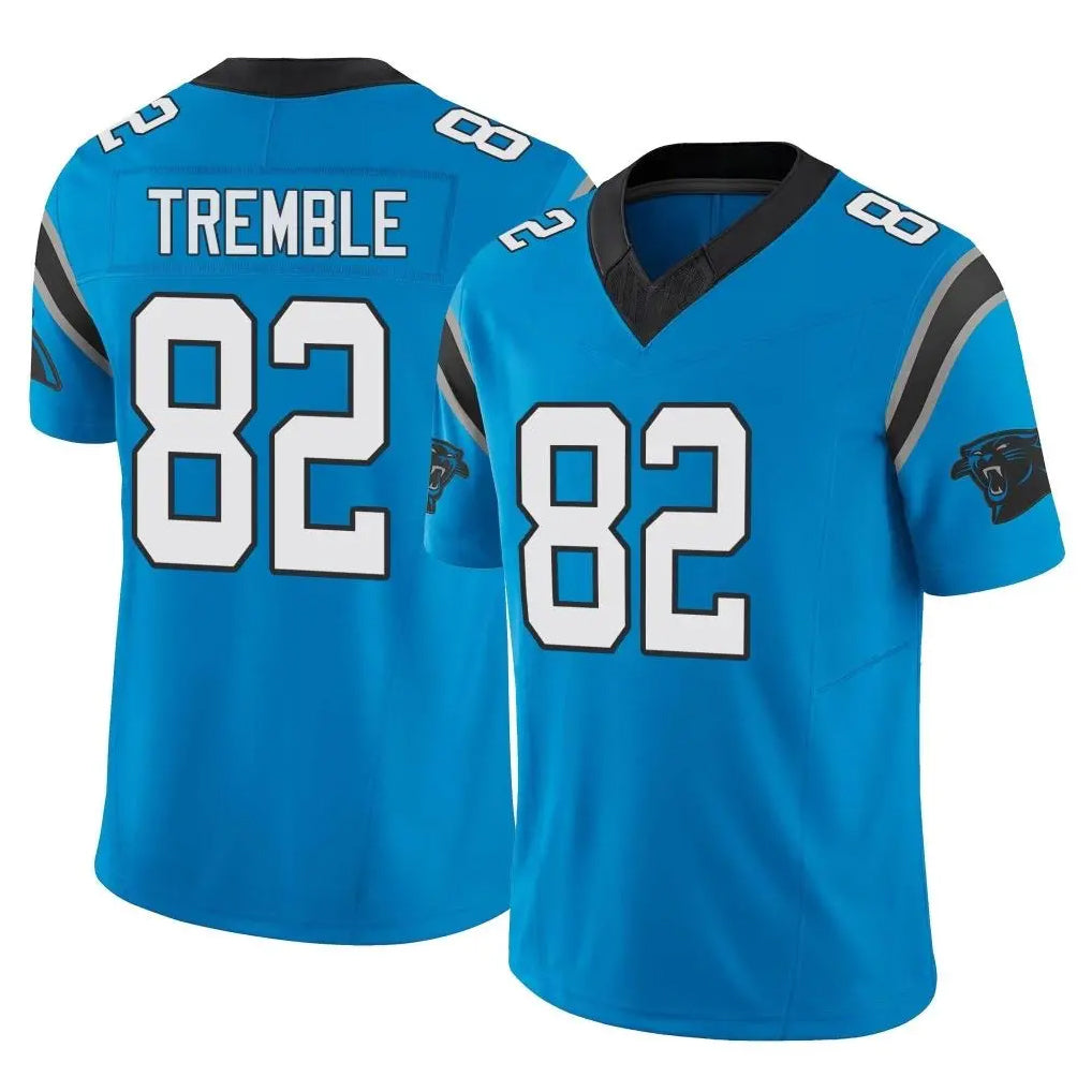 C.Panthers #82 Tommy Tremble Player Blue Vapor F.U.S.E. Limited Home Game Kdoa Stitched Jerseys