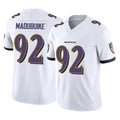 B.Ravens #92 Nnamdi Madubuike Player White Vapor F.U.S.E. Limited Home Game Kdoa Stitched Jerseys