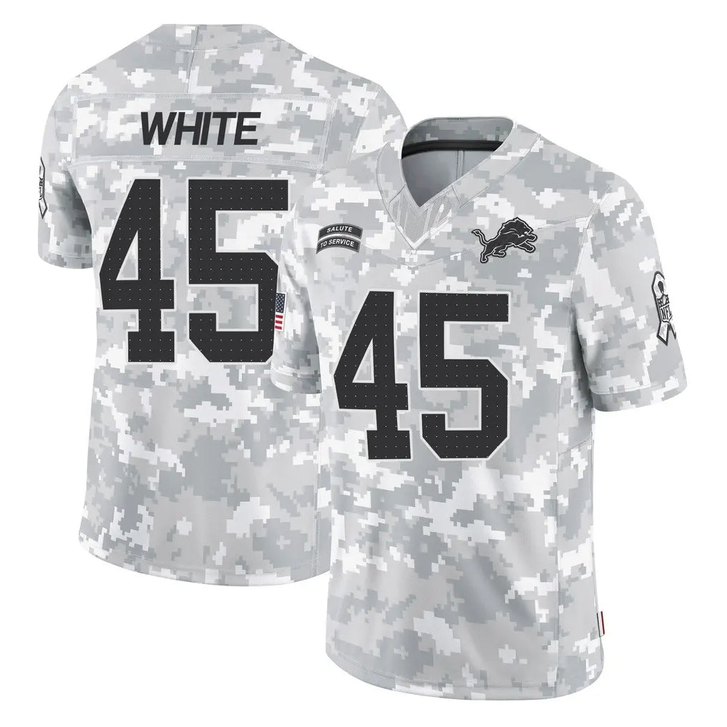 D.Lions #45 Devin White Player Arctic Camo Salute To Service Limited Kdoa Stitched Jerseys