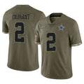 D.Cowboys #2 Cobie Durant Player Olive Salute to Service Limited Game Xdoa Stitched Jerseys