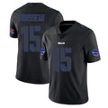B.Bills #15 Greg Rousseau Player Black Impact Limited Home Game Kdoa Stitched Jerseys