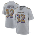 B.Ravens #32 Trenton Simpson Player Gray Color Rush Vapor Untouchable Game Kdoa Stitched Jerseys