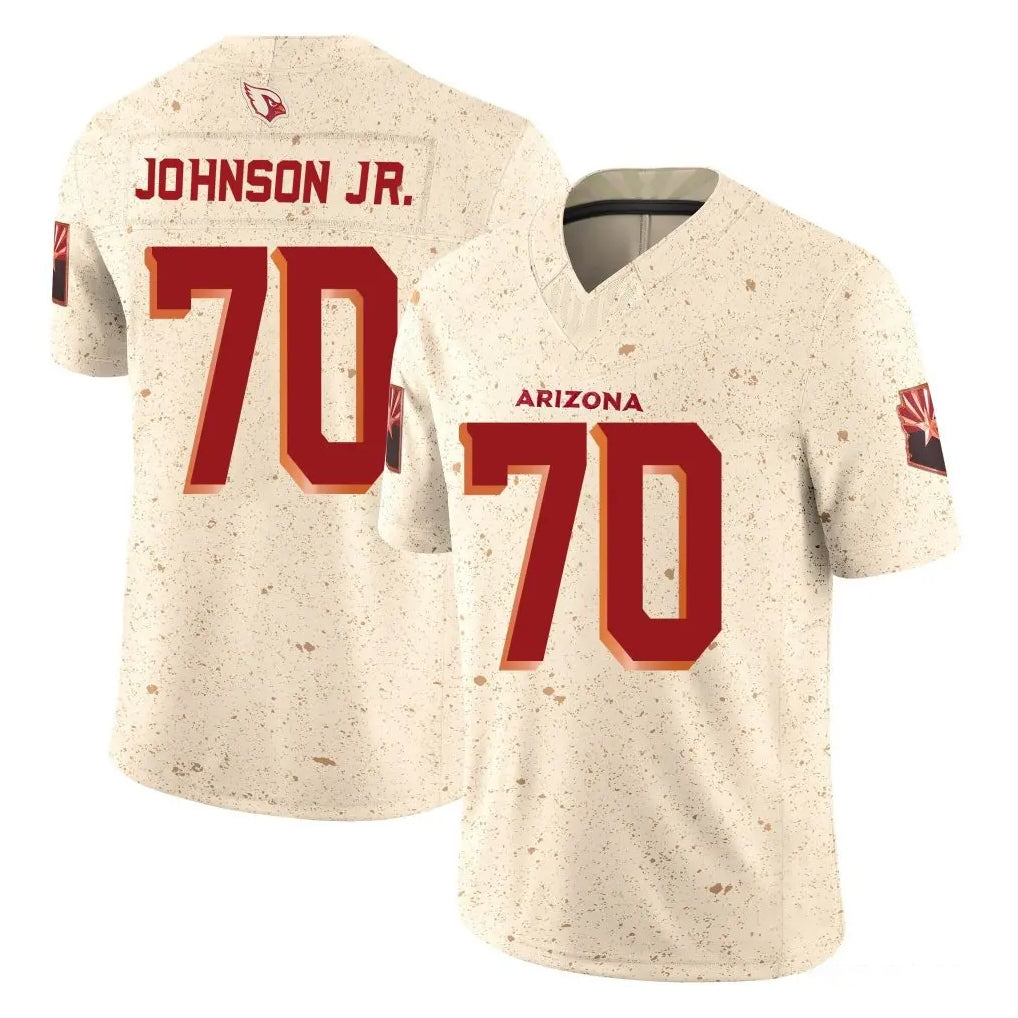 A.Cardinals #70 Paris Johnson Jr. Player Cream Rivalries Collection Vapor Limited Home Game Kdoa Stitched Jerseys