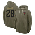 A.Cardinals #28 Andrew Wingard Player Olive Salute to Service Pullover Hoodies Limited Kdoa Stitched Jerseys