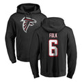 A.Falcons #6 Nick Folk Player Black LOGO Pullover Hoodies Home Game Kdoa Stitched Jerseys