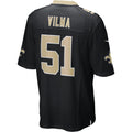 Kdoa NO.Saints #51 Jonathan Vilma Black Game Retired Player Jersey