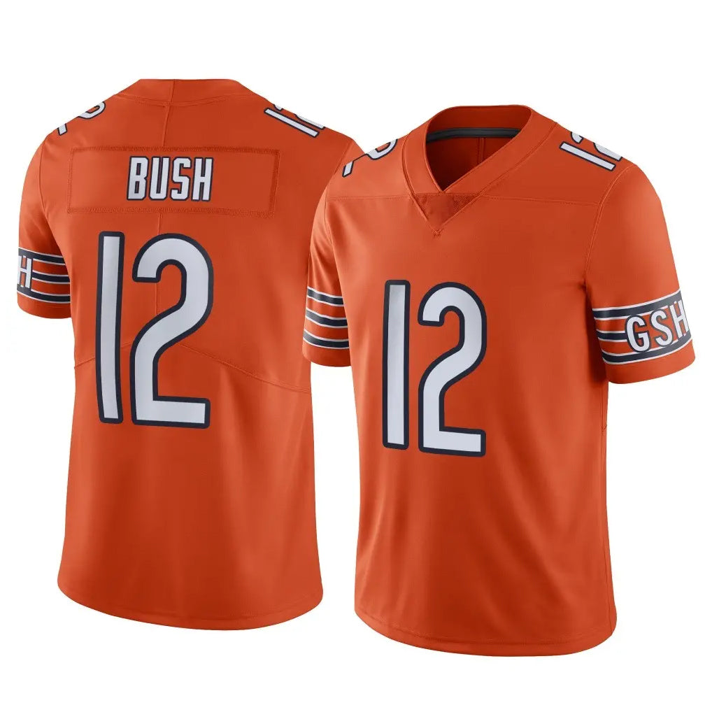 C.Bears #12 Devin Bush Player Orange Alternate Vapor Limited Home Game Kdoa Stitched Jerseys