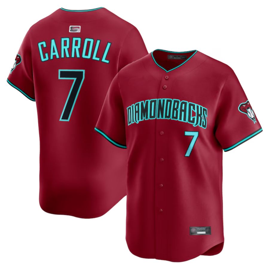 Kdoa A.Diamondbacks #7 Corbin Carroll Player Red Alternate Limited Personalized Stitched Jerseys