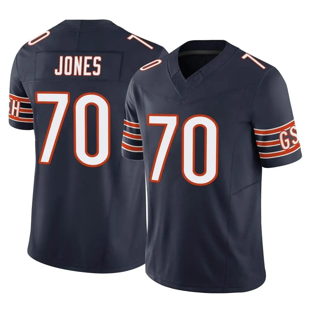 C.Bears #70 Braxton Jones Player Navy Vapor F.U.S.E. Limited Home Game Kdoa Stitched Jerseys